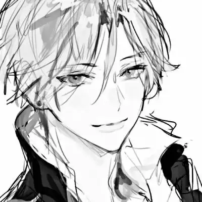 温言/黑白手绘男头"你是踩碎星_卡通动漫头像_我要个性网