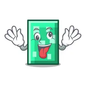 疯狂的长方形吉祥物卡通风格矢量插画照片