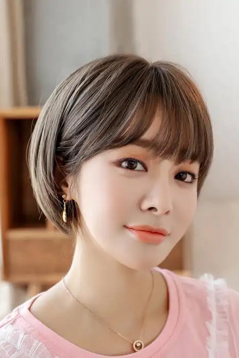 假发女短发圆脸bobo韩国波波头修脸蓬松自然逼真齐耳空气刘海发套