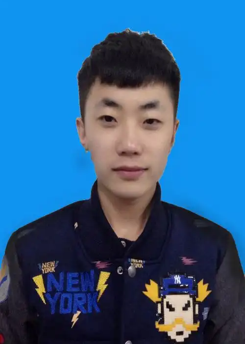 蓝色证件照背景图片