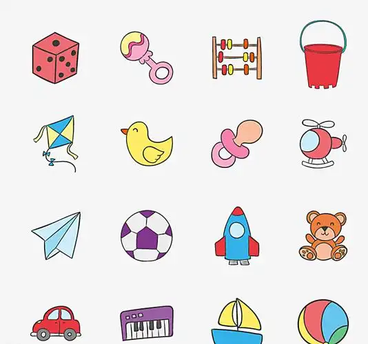彩色玩具设计矢量素材图片