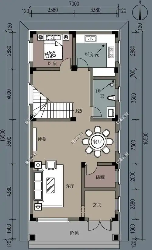 宅基地面宽仅7米,如何建房好?广西覃先生这栋农村新房给你答案