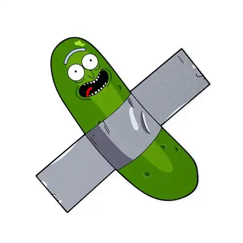 瑞克和莫蒂酸黄瓜二次元动漫反光汽车贴纸划痕遮挡车身贴后玻璃贴