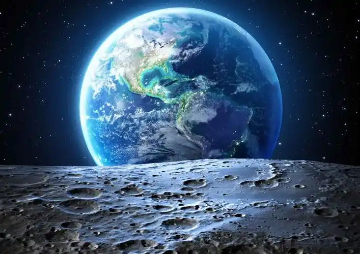 月球视角下的地球全景壁纸 4k