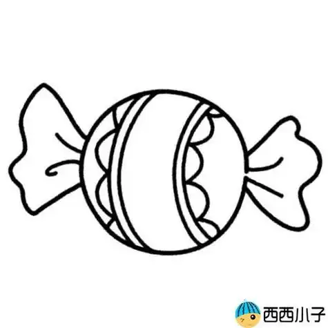 糖果简笔画糖果简笔画彩色可爱