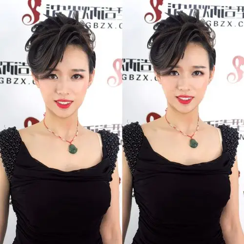 典雅晚宴盘发-金牌时尚全能造型班作品