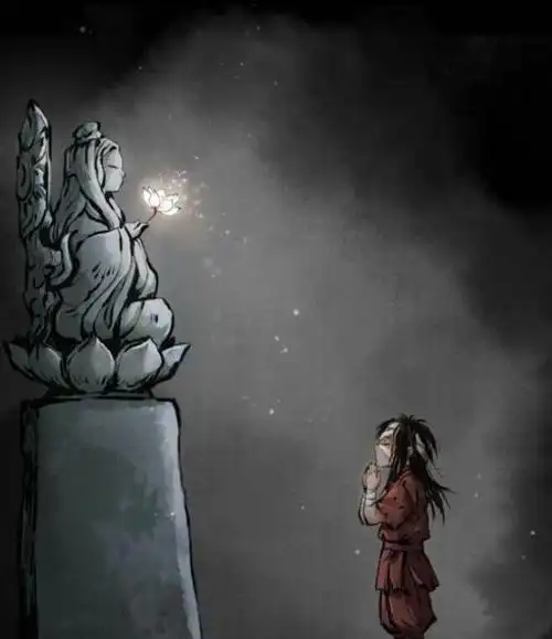 《天官赐福》里有许多虐心的片段,比如太子庙里的百剑穿心.