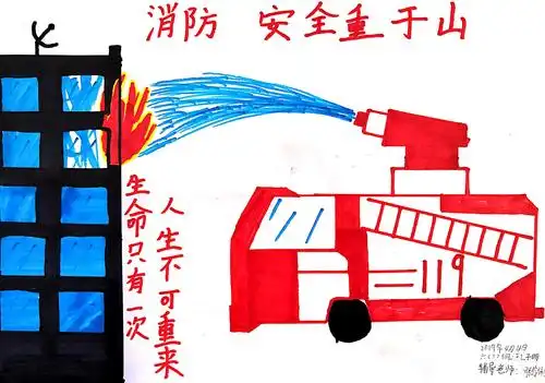 优秀消防绘画