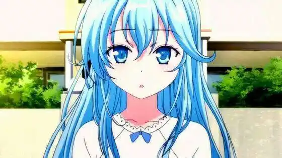 动漫里的蓝发少女,如果真爱有颜色,那么肯定是蓝色!