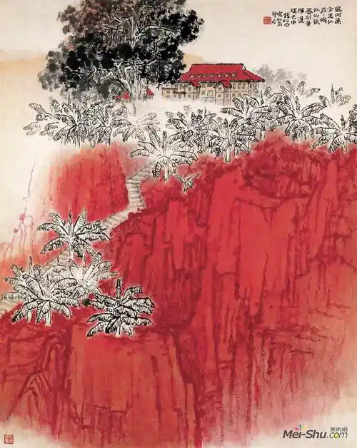 山水画也在革新的过程中出现了一批以革命纪念地为表现对象的作品
