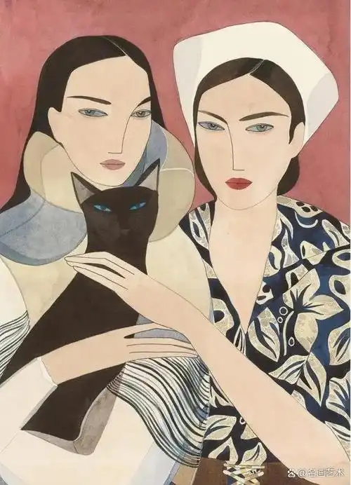 眼神有点冷|当代艺术家凯丽·比曼插画作品欣赏