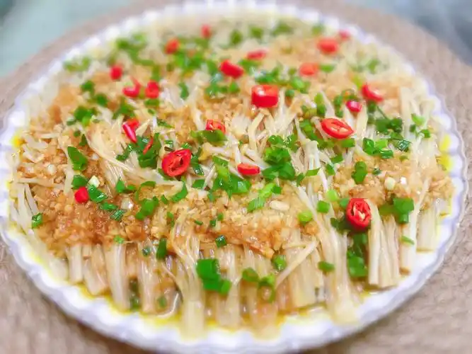 超下饭的蒜蓉粉丝金针菇75好吃到舔盘