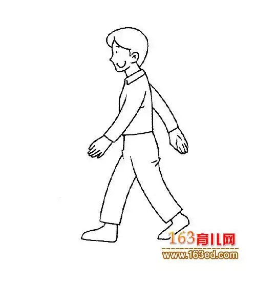 幼儿简笔画侧面人