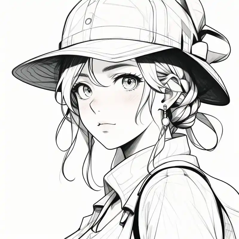 96动漫女生头像线稿集9915