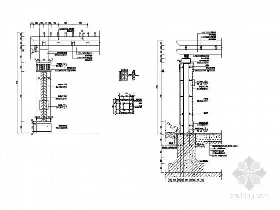 双层防腐木廊架施工图