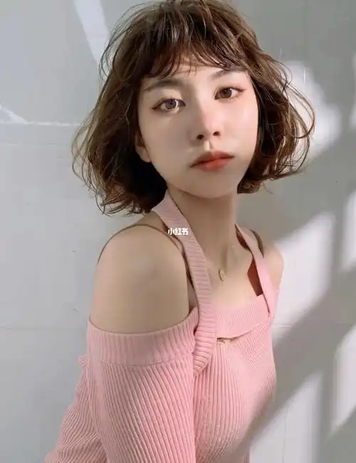 甜美烫发八字刘海塑形烫