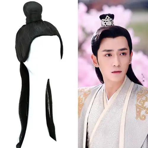 假发汉服发型古风简单整顶长发古装仙剑男士日常整顶假发