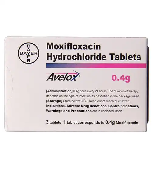 拜复乐盐酸莫西沙星片04g3片盒上下呼吸道感染支气管炎社区获得性肺炎