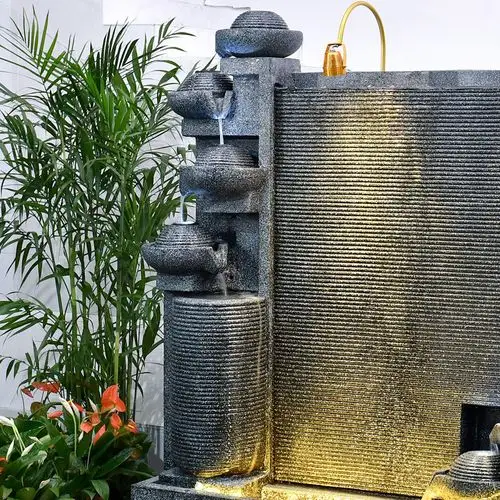 大型欧式水幕墙流水墙 风水招财花园庭院装饰喷泉墙屏风隔断装饰