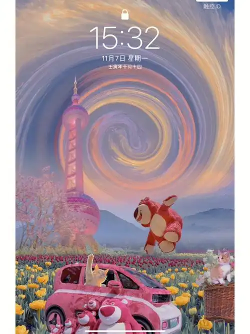 ipad壁纸粉色草莓熊高清