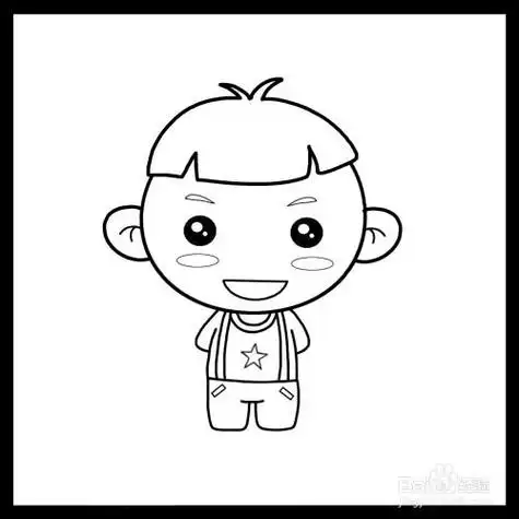 怎么画小孩简笔画