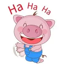 正版卡通萌宠小猪大笑心情好表情正版可爱吃冰棍的小女孩表情包下载