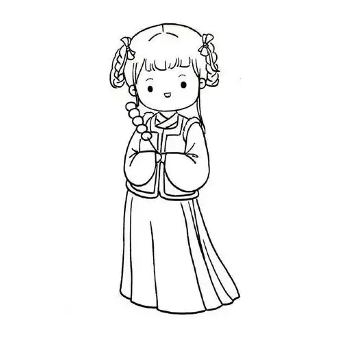 古风小女孩绘画视频教程