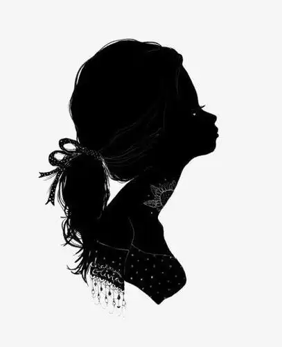 时尚女生侧面剪影效果简笔画教程很有味道哦时尚女生侧面剪影效果简笔