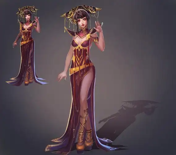 中国古代女角色|插画|游戏原画|奈明 - 原创作品 - 站酷 (zcool)