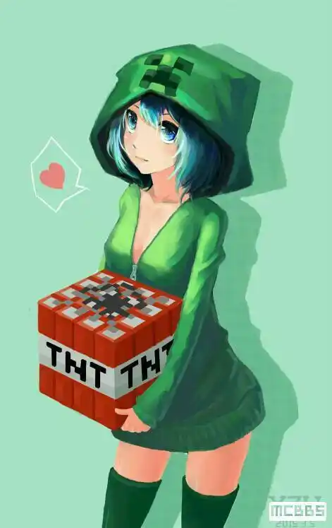 我的世界末影人娘化皮肤,要展开图