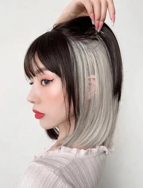 挑染不掉色的发色一暖色调发色一冷色调发色一微潮色烫染2021最火发色