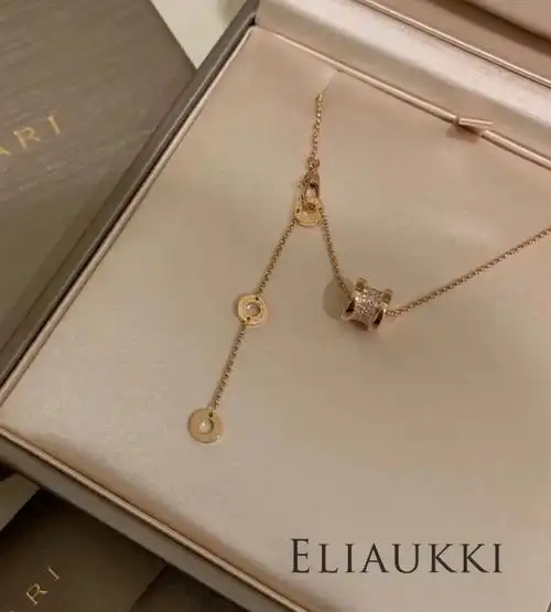 代购bvlgari宝格丽经典吊坠小蛮腰项链mini玫瑰金满钻项链