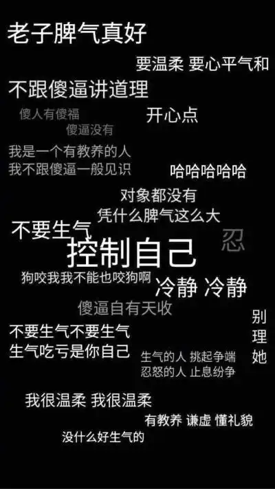 像小编这种暴脾气就应该有一个时刻提醒自己的壁纸.你需要吗?