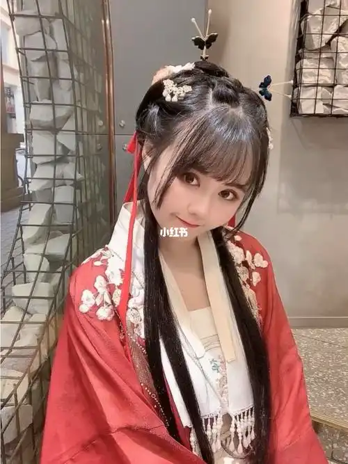 日常小可爱汉服披发发型教程