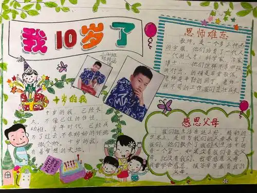 欢乐六一——"我十岁了"现场手抄报比赛