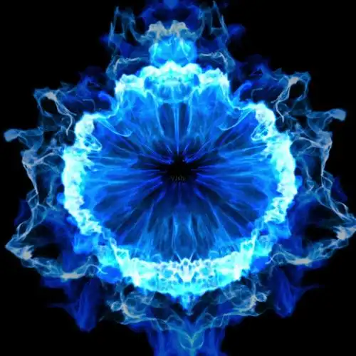 唯美浪漫圆形烟雾扩散全息投影素材