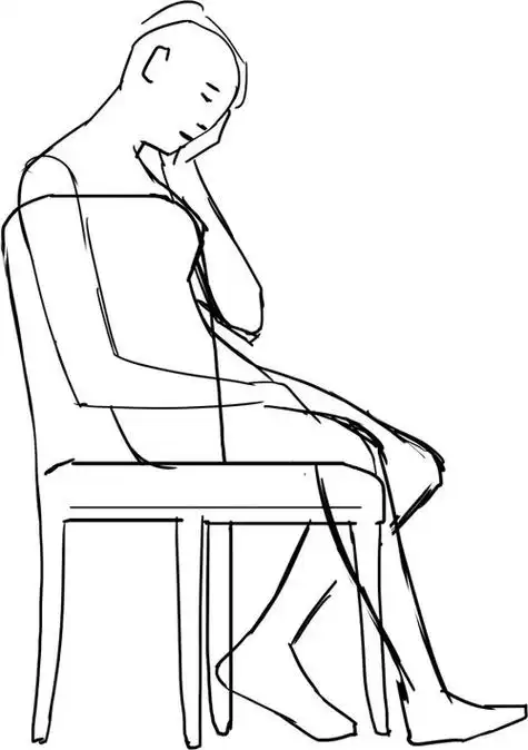 人坐在椅子上的简笔画人坐在椅子上的简笔画侧面