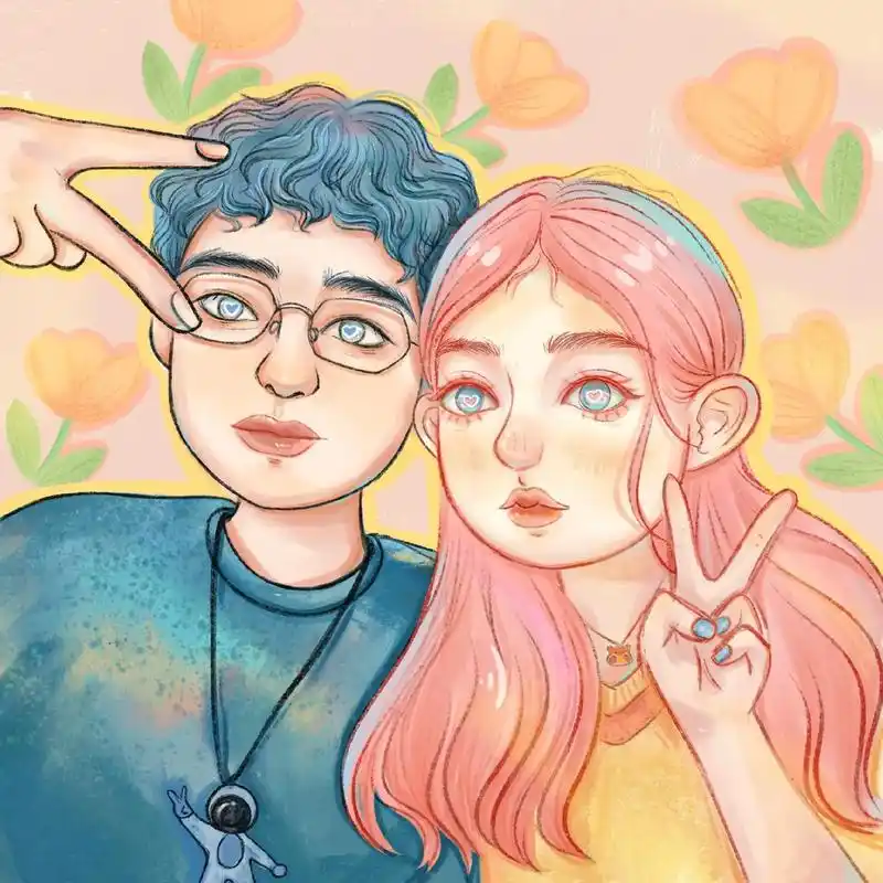 噢耶!情头出炉咯~#procreate绘画#插画 #可爱卡通 - 抖音