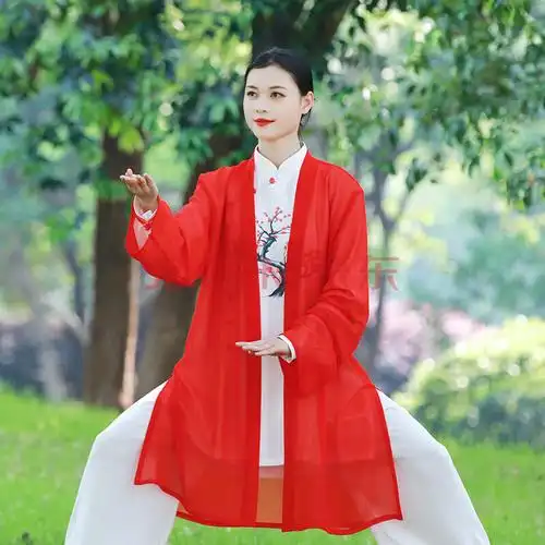 新品争风华印花太极服女新款飘逸太极拳八段锦练功服套装中国风春夏季