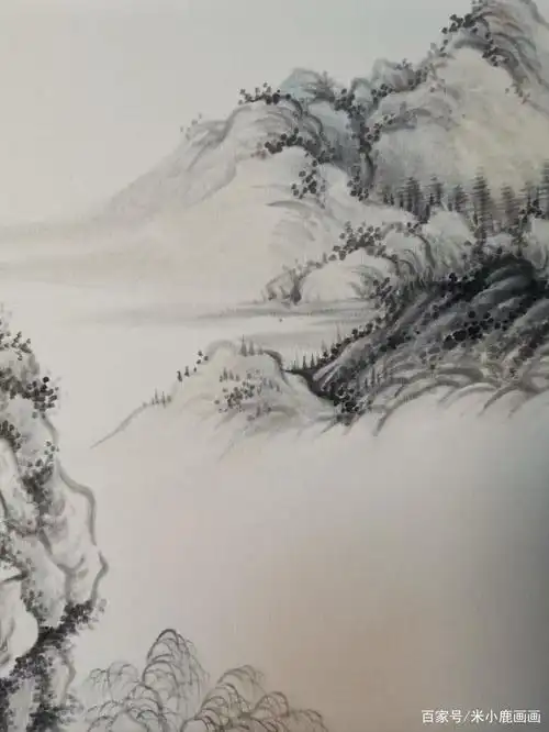 山水画江南春色高清临摹图