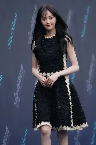 郑爽黑裙礼服性感高清图片