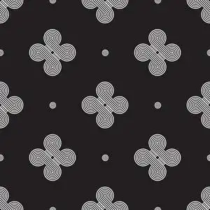 几何矢量黑白图矢量最小几何黑白无缝图案照片