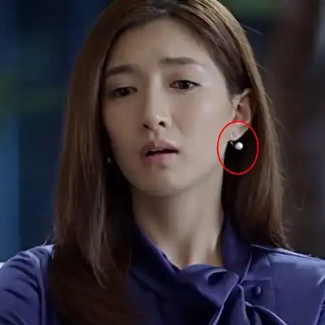 925纯银耳钉 好先生江疏影关晓彤同款耳环 珍珠锆石不对称耳环