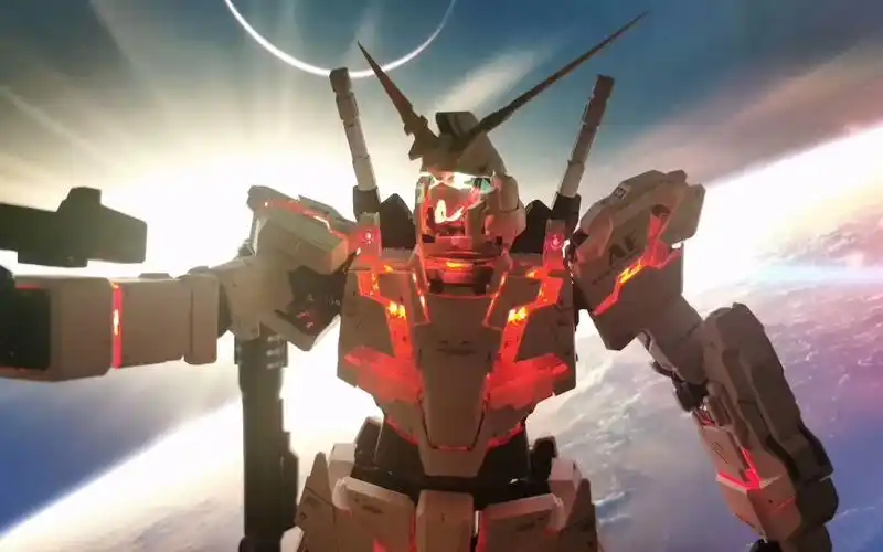 万代 pg独角兽 爆甲 燃爆 定格动画 成品 精品组装