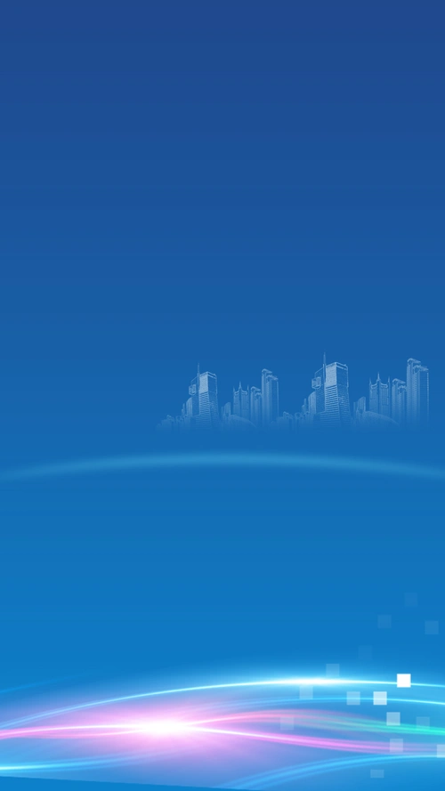 城市科技感蓝色背景psd分层h5背景