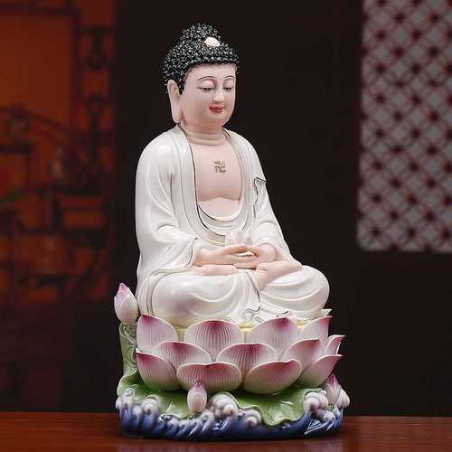 正品梵趣坐莲如来佛德化陶瓷佛像阿弥陀佛释迦牟尼药师供奉装饰摆件