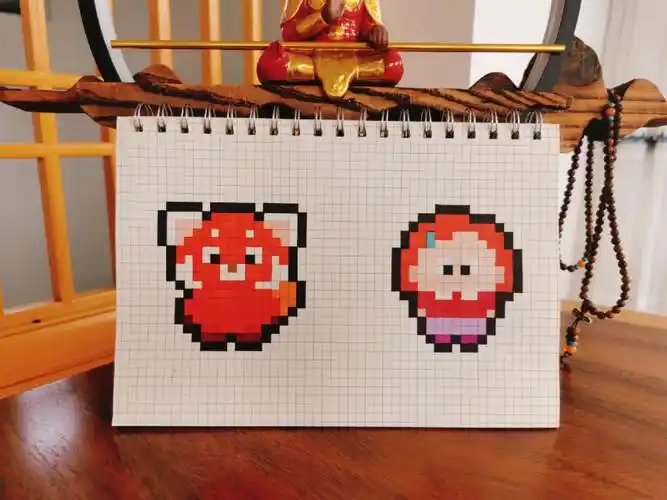 像素画临摹70青春变形记红熊猫