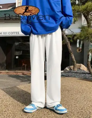 白色裤子男感男装hiphop直筒卫裤秋冬宽松休闲运动裤k2217白色m