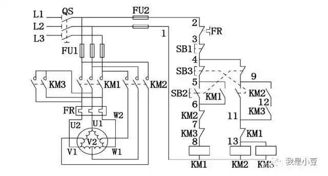 三角形—双星形双速电机控制电路一