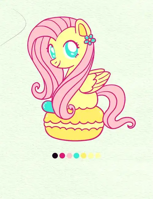 96柔柔马卡龙简笔画:爱的诠释94